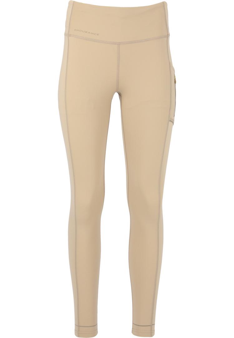 Endurance Endurance THADEA POCKET  XQL Tights Damen - 1136 Simply Taupe - 0 | SportScheck