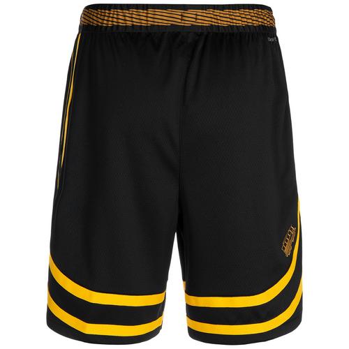 Rückansicht von Nike NBA Golden State Warriors Swingman Basketball-Shorts Herren schwarz / gelb