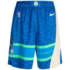 Nike NBA Milwaukee Bucks Swingman Basketball-Shorts Herren blau