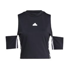 adidas Dance Crop-Top T-Shirt Damen Black / White
