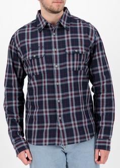 DEPROC active DENVER C Men Outdoorhemd Herren blue-red check