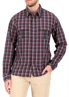 DEPROC active DENVER II Men Outdoorhemd Herren darkred-blue-green check