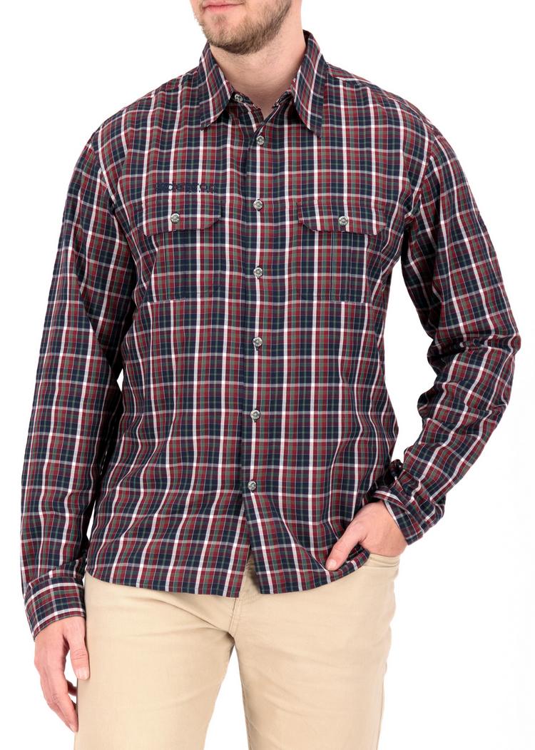 DEPROC active DEPROC active DENVER II Men Outdoorhemd Herren - darkred-blue-green check - 0 | SportScheck