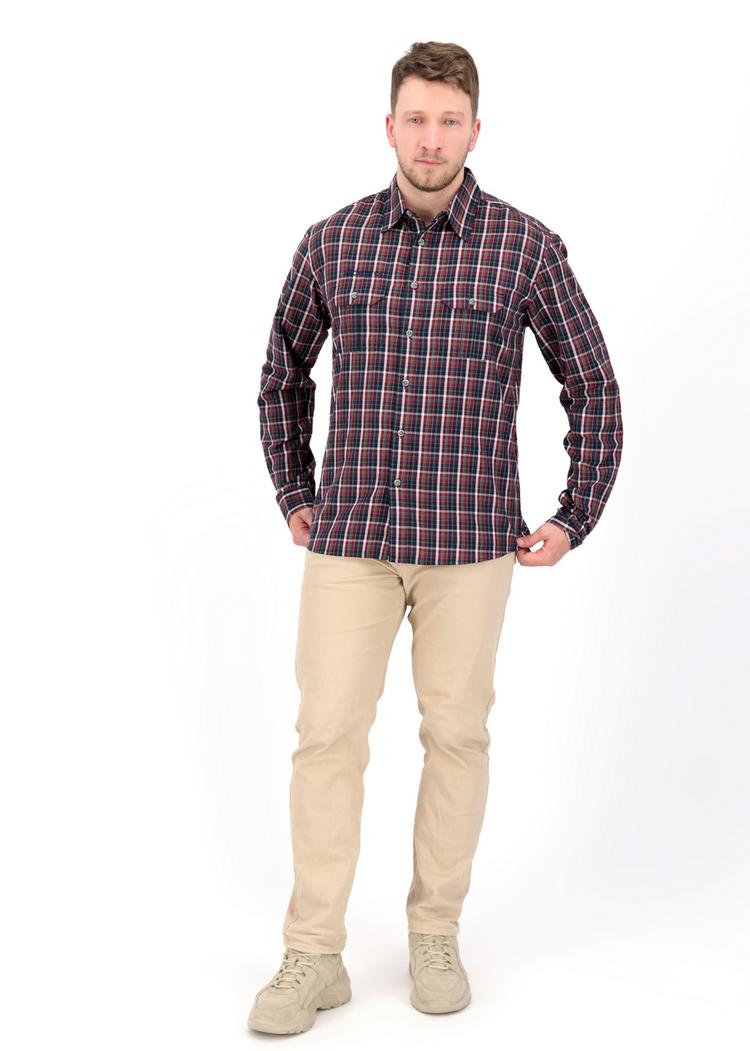 DEPROC active DEPROC active DENVER II Men Outdoorhemd Herren - darkred-blue-green check - 3 | SportScheck