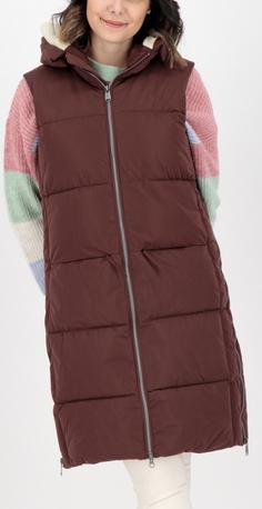 DEPROC active GILMOUR LONG VEST Parka Damen dark brown