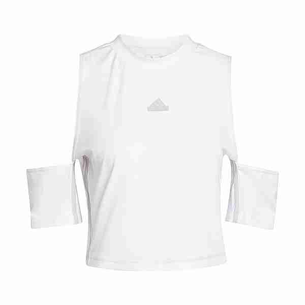 adidas Dance Crop-Top T-Shirt Damen White / Silver Dawn