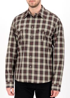 DEPROC active DENVER II Men Outdoorhemd Herren gray-red-blue check