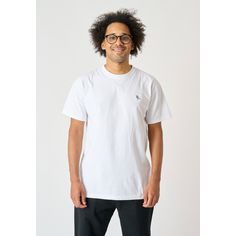 Rückansicht von Cleptomanicx Embroidery Gull Mono T-Shirt Herren White