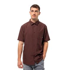 Rückansicht von Jack Wolfskin EL DORADO SHIRT MEN Kurzarmhemd Herren dark mahogany check