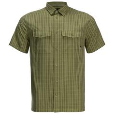 Jack Wolfskin THOMPSON SHIRT MEN Kurzarmhemd Herren bay leaf check