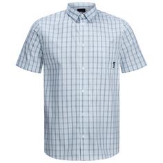 Jack Wolfskin HOT SPRINGS SHIRT M Kurzarmhemd Herren soft blue check