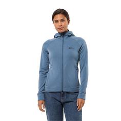 Rückansicht von Jack Wolfskin WALDSEE HOODED JKT W Fleecejacke Damen elemental blue