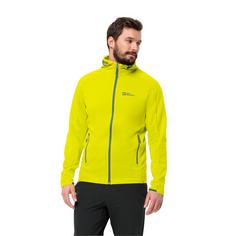 Rückansicht von Jack Wolfskin ALPGRAT HOODED FZ M Fleecejacke Herren firefly