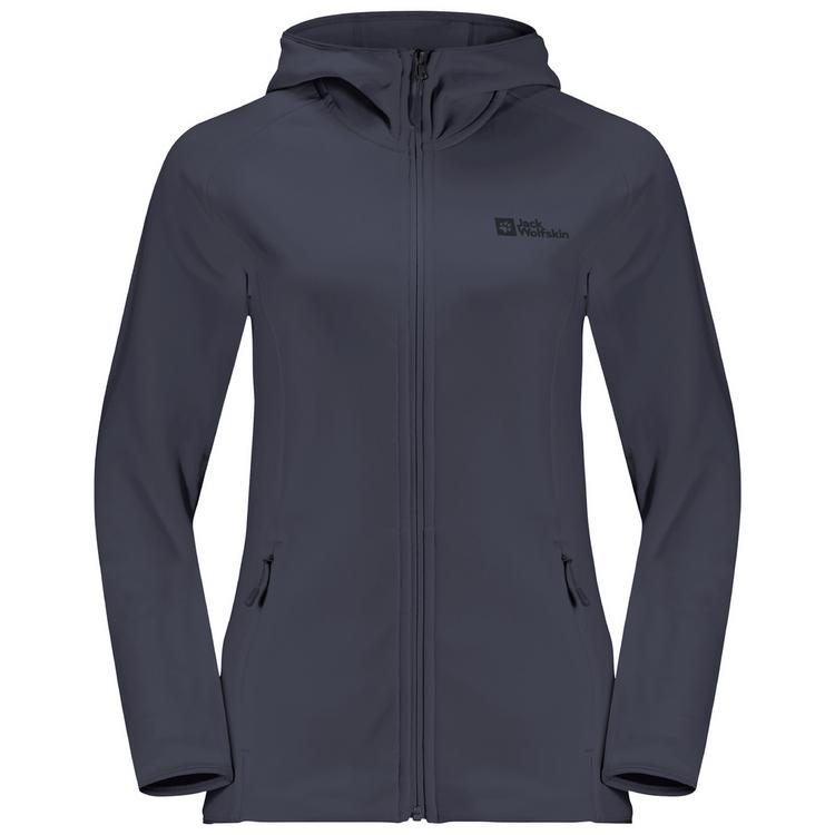Jack Wolfskin Jack Wolfskin BAISELBERG HOODED FZ W Fleecejacke Damen - graphite - 0 | SportScheck