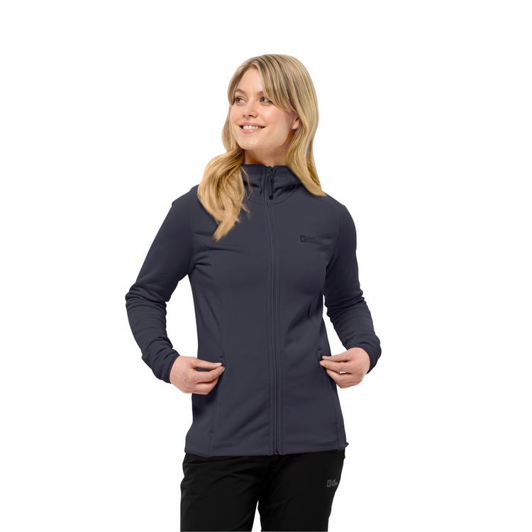 Jack Wolfskin Jack Wolfskin BAISELBERG HOODED FZ W Fleecejacke Damen - graphite - 0 | SportScheck