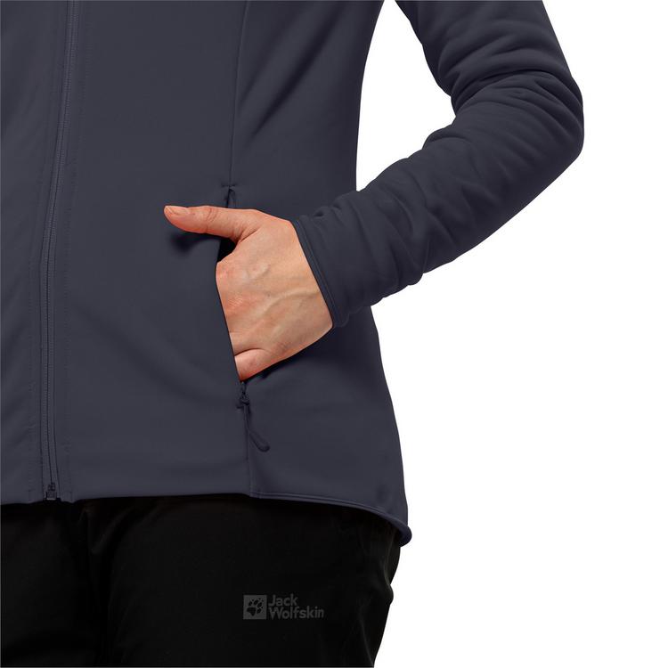 Jack Wolfskin Jack Wolfskin BAISELBERG HOODED FZ W Fleecejacke Damen - graphite - 3 | SportScheck