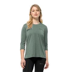 Rückansicht von Jack Wolfskin CROSSTRAIL 3/4 T W Funktionsshirt Damen hedge green