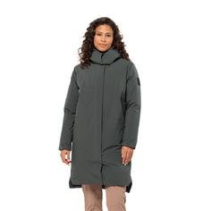 Rückansicht von Jack Wolfskin LUISENPLATZ COAT W Daunenmantel Damen slate green