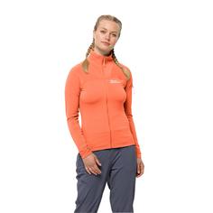 Rückansicht von Jack Wolfskin PRELIGHT FZ W Fleecejacke Damen digital orange