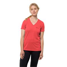 Rückansicht von Jack Wolfskin CROSSTRAIL T WOMEN Funktionsshirt Damen vibrant red