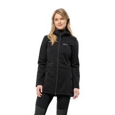 Rückansicht von Jack Wolfskin WINDHAIN COAT W Funktionsjacke Damen black