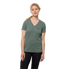 Rückansicht von Jack Wolfskin CROSSTRAIL T WOMEN Funktionsshirt Damen hedge green