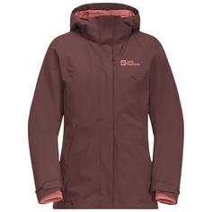 Jack Wolfskin LUNTAL 3IN1 JKT W Doppeljacke Damen dark maroon