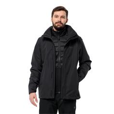 Rückansicht von Jack Wolfskin LUNTAL 3IN1 JKT M Doppeljacke Herren black