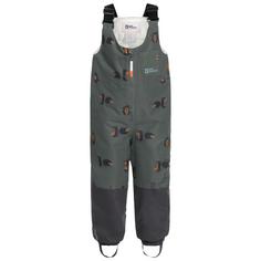 Jack Wolfskin GLEELY 2L INS PRINT BIB K Thermohose Kinder slate green allover