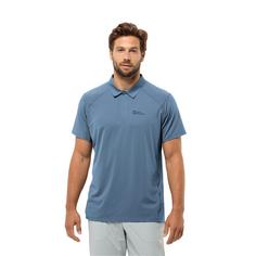 Rückansicht von Jack Wolfskin PRELIGHT CHILL POLO M Poloshirt Herren cool grey