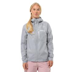 Rückansicht von Jack Wolfskin PRELIGHT 3L JKT W Funktionsjacke Damen cool grey