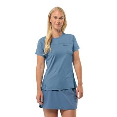 Rückansicht von Jack Wolfskin PRELIGHT CHILL T W Funktionsshirt Damen elemental blue