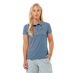 Rückansicht von Jack Wolfskin PRELIGHT TRAIL POLO W Funktionsshirt Damen elemental blue