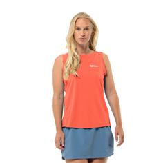 Rückansicht von Jack Wolfskin PRELIGHT CHILL TANK W Langarmhemd Damen digital orange