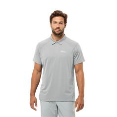 Rückansicht von Jack Wolfskin PRELIGHT CHILL POLO M Poloshirt Herren cool grey
