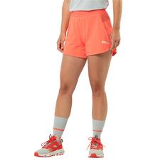 Rückansicht von Jack Wolfskin PRELIGHT 2IN1 SHORTS W Shorts Damen digital orange