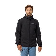 Rückansicht von Jack Wolfskin FELDBERG HOODY M Softshelljacke Herren black