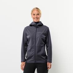 Rückansicht von Jack Wolfskin FELDBERG HOODY W Softshelljacke Damen graphite