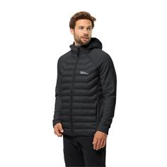 Rückansicht von Jack Wolfskin ROUTEBURN PRO HYBRID M Fleecejacke Herren black