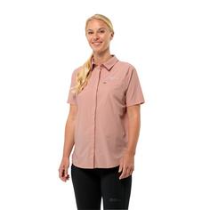 Rückansicht von Jack Wolfskin VANDRA S/S SHIRT W Langarmhemd Damen rose dawn