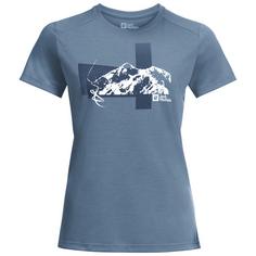 Jack Wolfskin VONNAN S/S GRAPHIC T W Funktionsshirt Damen elemental blue