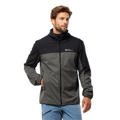 Rückansicht von Jack Wolfskin FELDBERG HOODY M Softshelljacke Herren slate