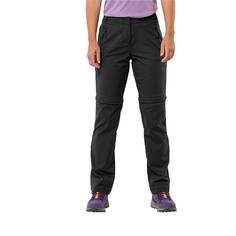 Rückansicht von Jack Wolfskin GLASTAL ZIP OFF PANTS W Funktionshose Damen black