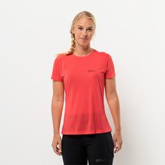 Rückansicht von Jack Wolfskin VONNAN S/S T W Funktionsshirt Damen vibrant red