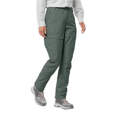 Rückansicht von Jack Wolfskin BARRIER PANT W Wanderhose Damen hedge green