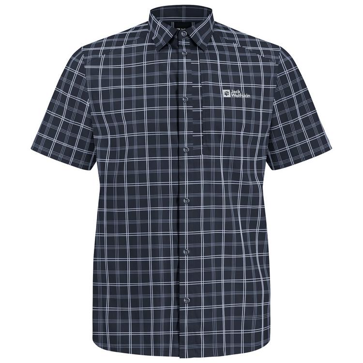 Jack Wolfskin Jack Wolfskin NORBO S/S SHIRT M Kurzarmhemd Herren - night blue checks - 0 | SportScheck