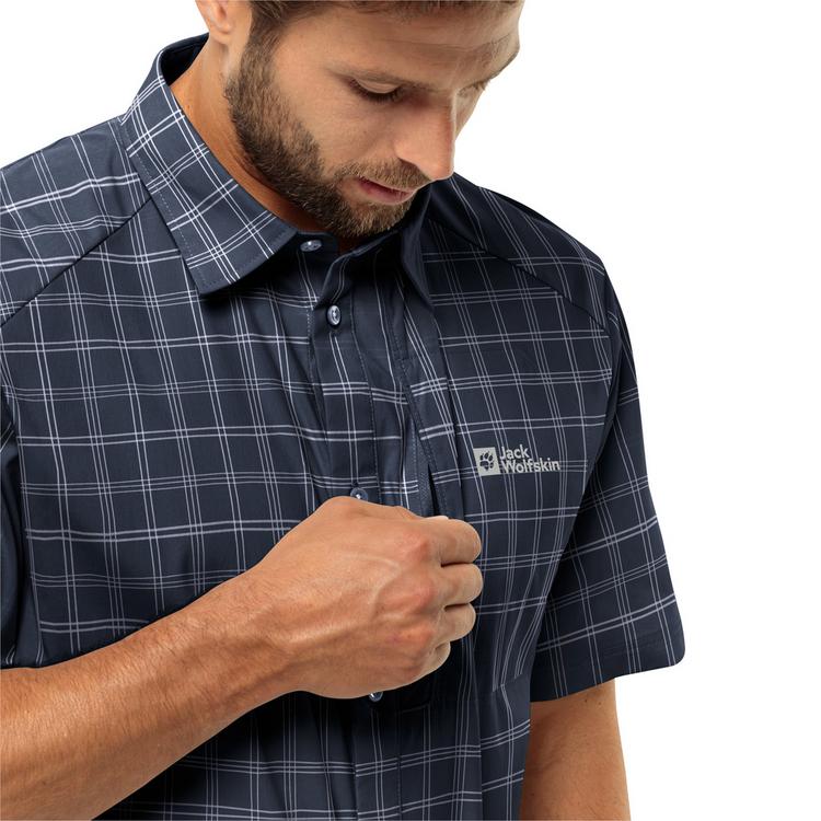 Jack Wolfskin Jack Wolfskin NORBO S/S SHIRT M Kurzarmhemd Herren - night blue checks - 2 | SportScheck