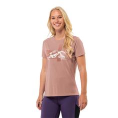 Rückansicht von Jack Wolfskin VONNAN S/S GRAPHIC T W Funktionsshirt Damen rose dawn