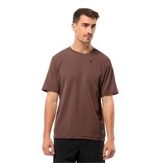 Rückansicht von Jack Wolfskin BIKE COMMUTE T M Funktionsshirt Herren dark rust