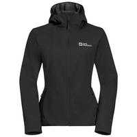 Jack Wolfskin BORNBERG HOODY W Softshelljacke Damen - black